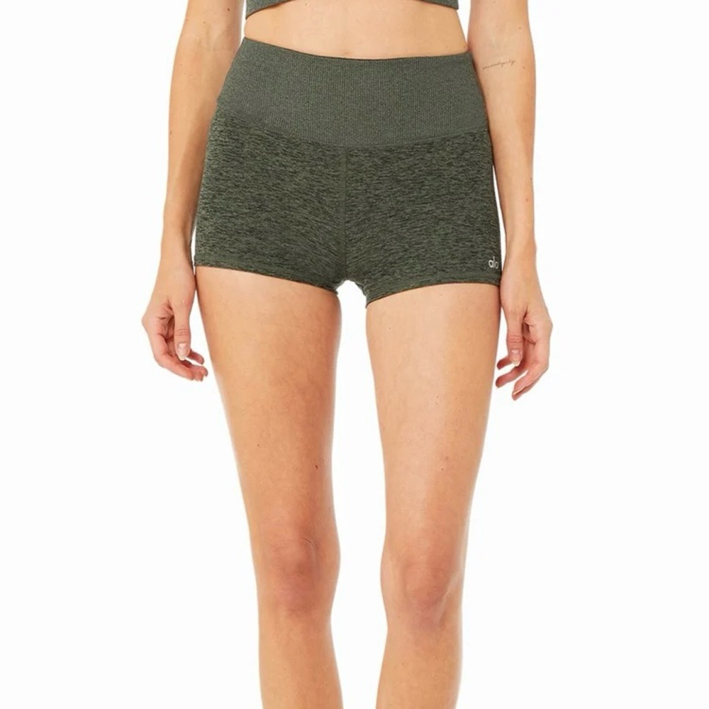 Alo Yoga Alosoft Green Aura Shorts